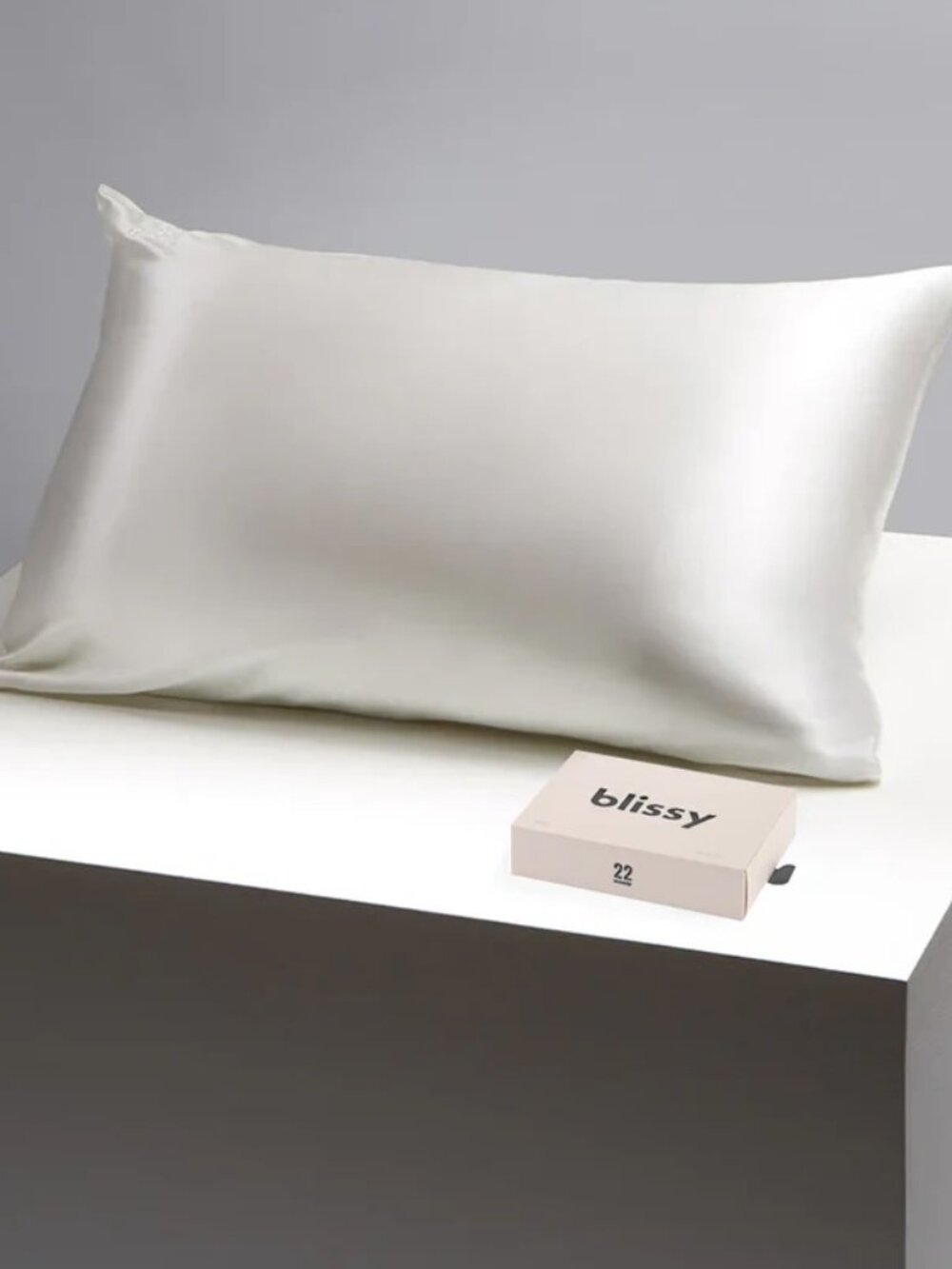 Blissy Mulberry Silk Pillowcase, Ivory White, Queen Size